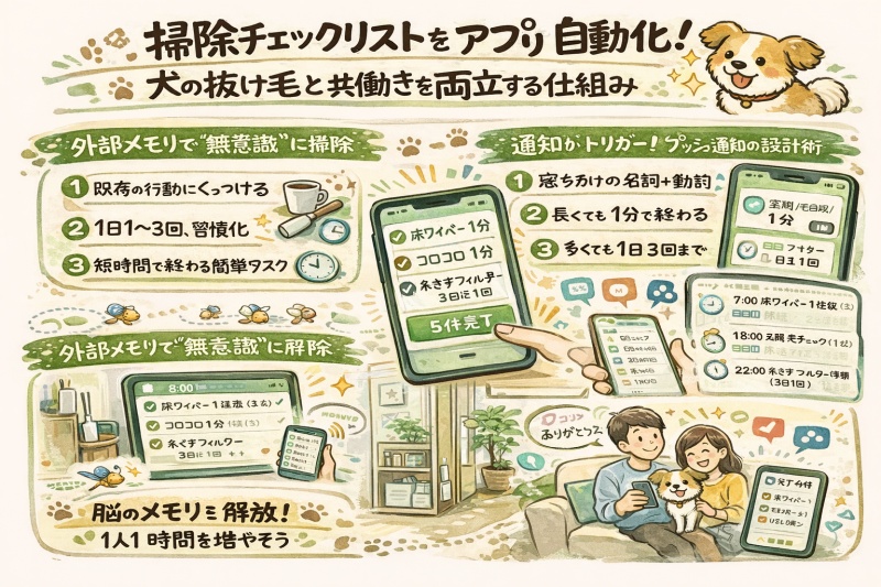 掃除チェックリストをアプリで自動化