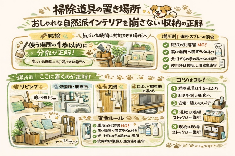 掃除道具の置き場所